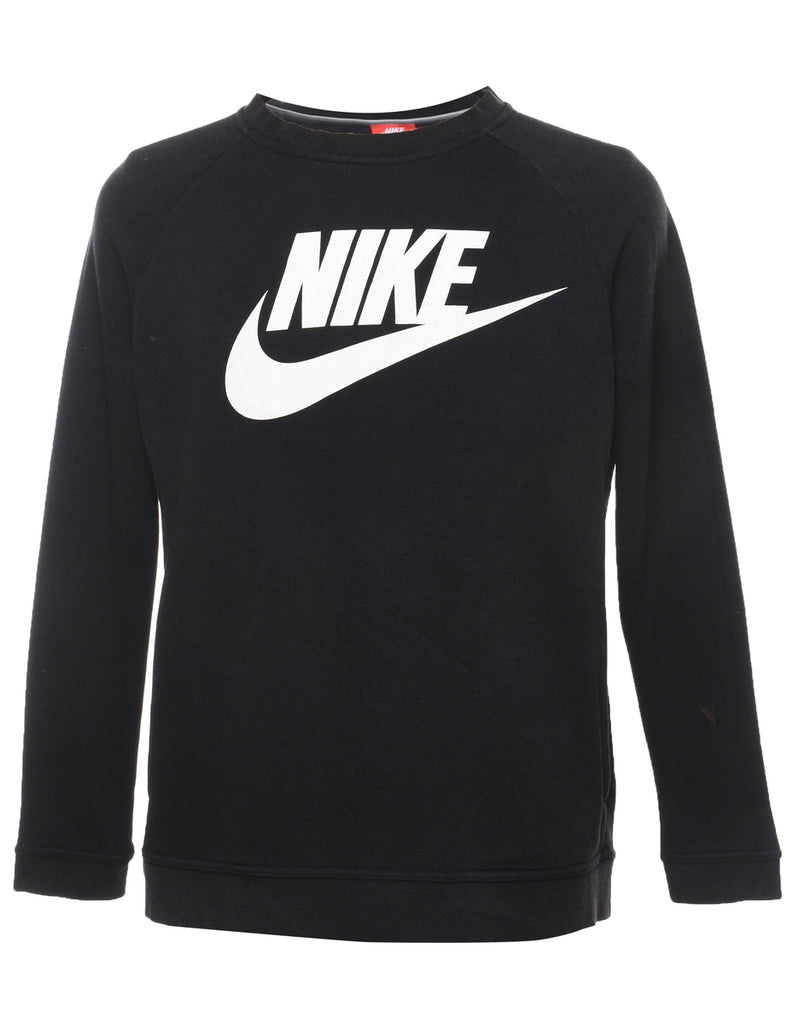 Nike Black & White Printed Sweatshirt - L