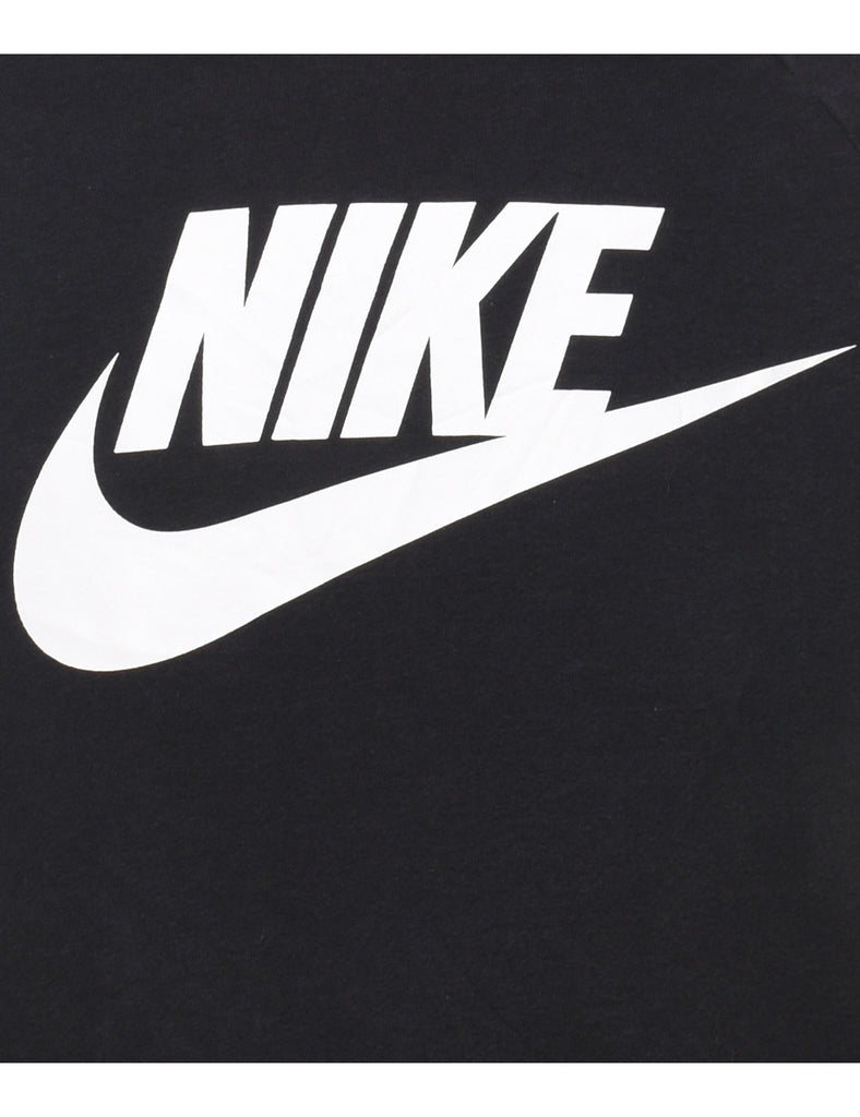 Nike Black & White Printed Sweatshirt - L