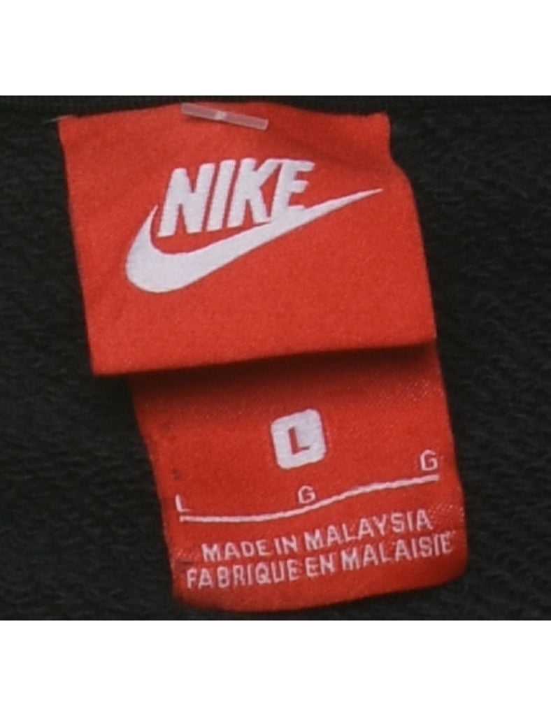 Nike Black & White Printed Sweatshirt - L