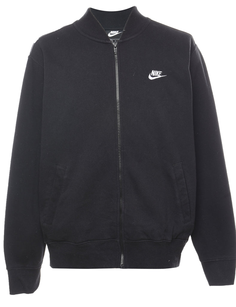 Nike Black & White Zip-Front Track Top - L