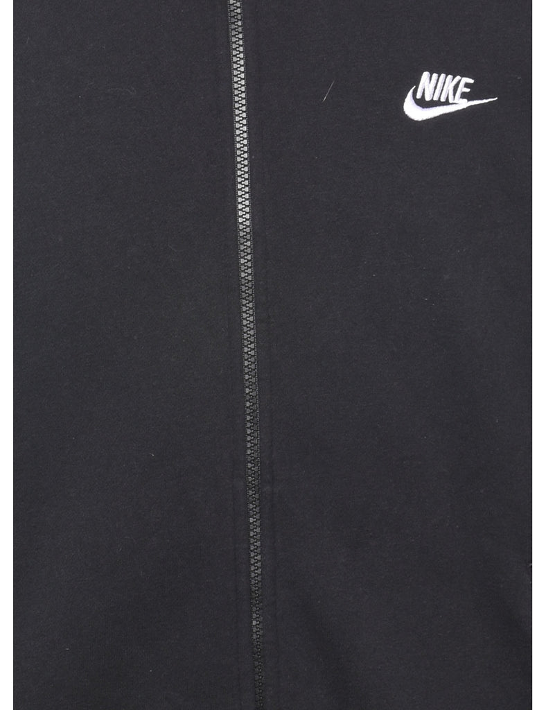 Nike Black & White Zip-Front Track Top - L