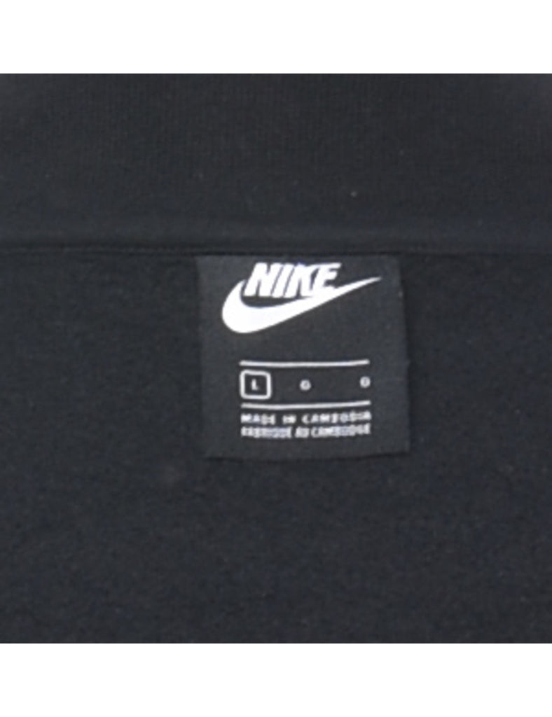Nike Black & White Zip-Front Track Top - L
