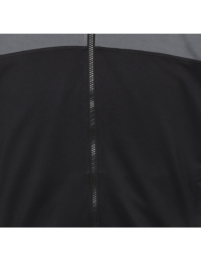 Nike Dri-Fit Black & Grey Track Top - S