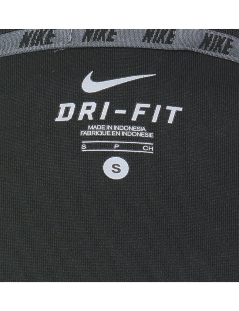 Nike Dri-Fit Black & Grey Track Top - S