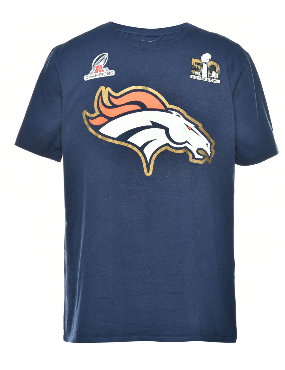 Unisex Nike Nike Football Printed T-shirt Blue, M Beyond Retro