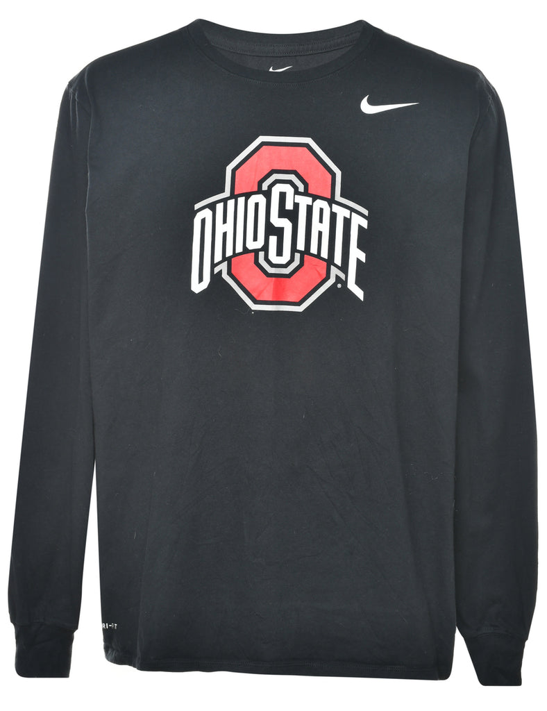 Nike Ohio State Black & Red Printed T-shirt - XL