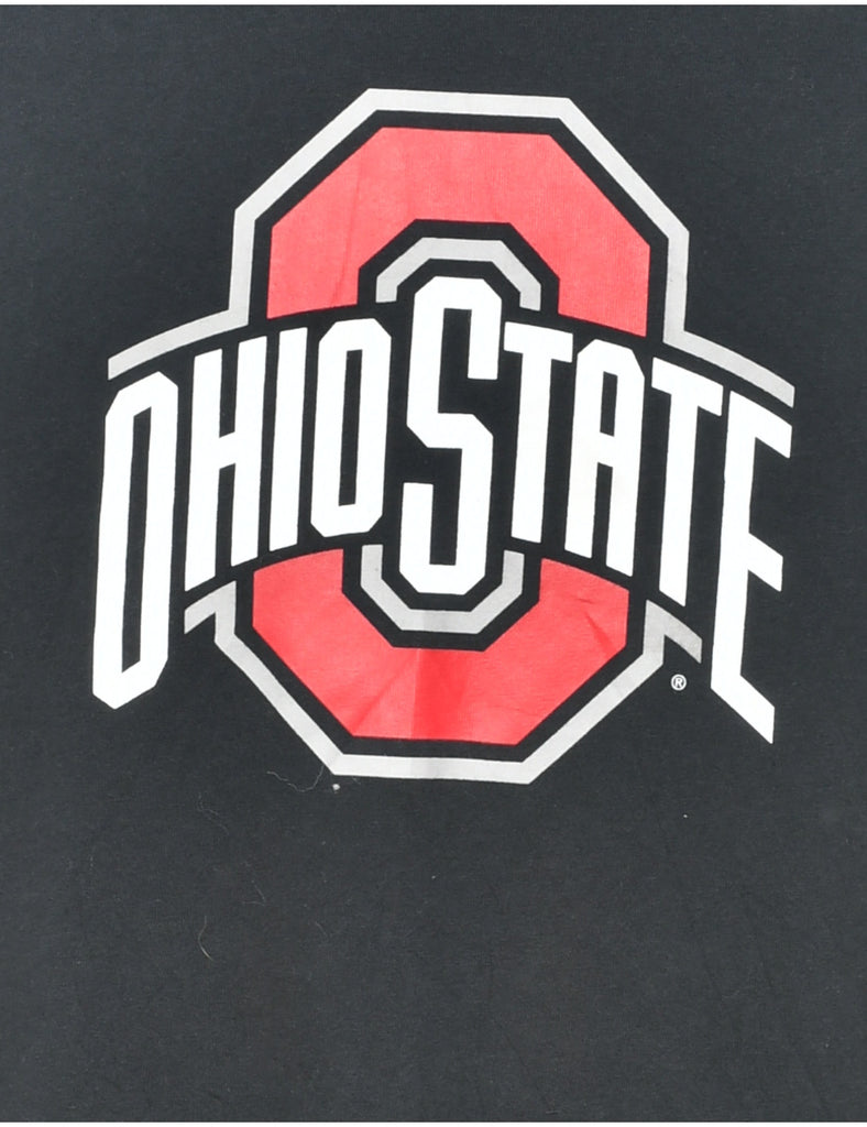 Nike Ohio State Black & Red Printed T-shirt - XL