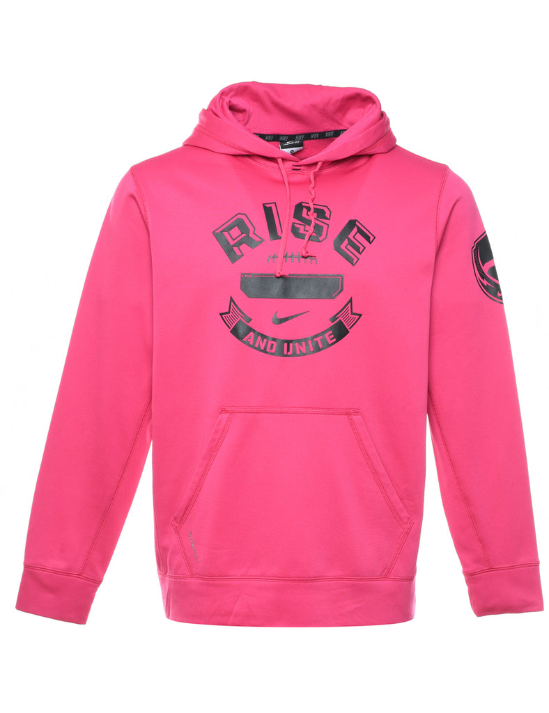 Nike Rise And Unite Black & Pink Hoodie - M