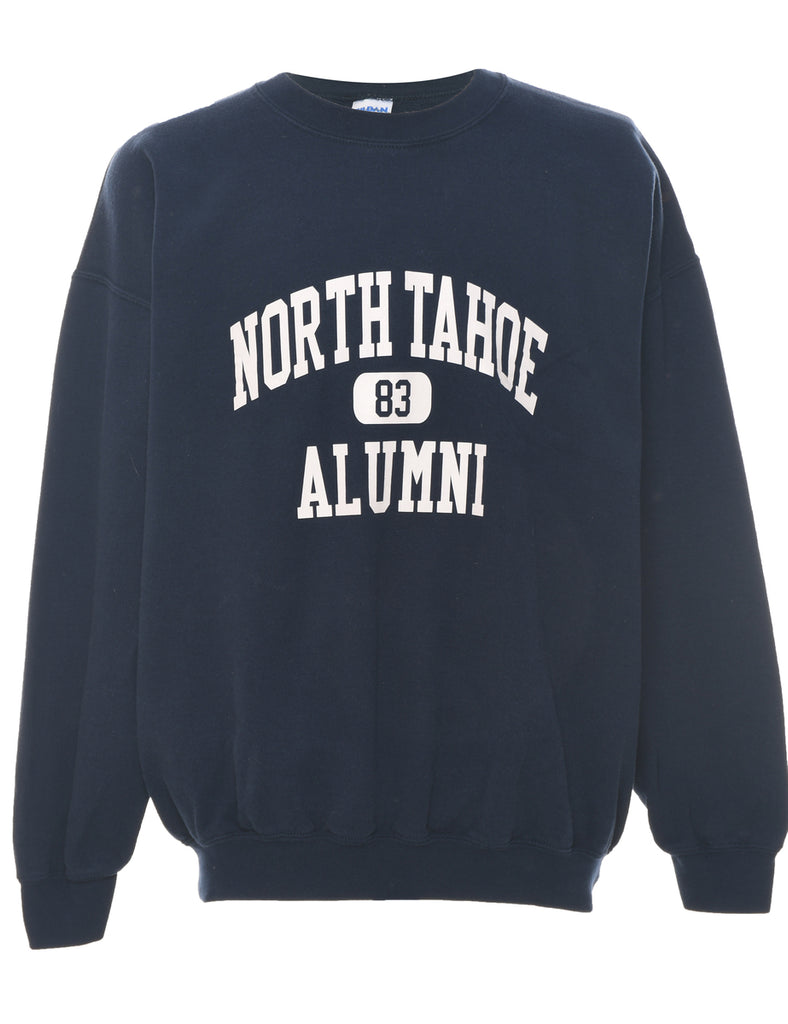 North Tahoe Alumni Navy & White Printed Sweatshirt - XL