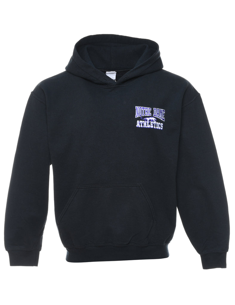 Notre Dame Black & Purple Printed Hoodie - M