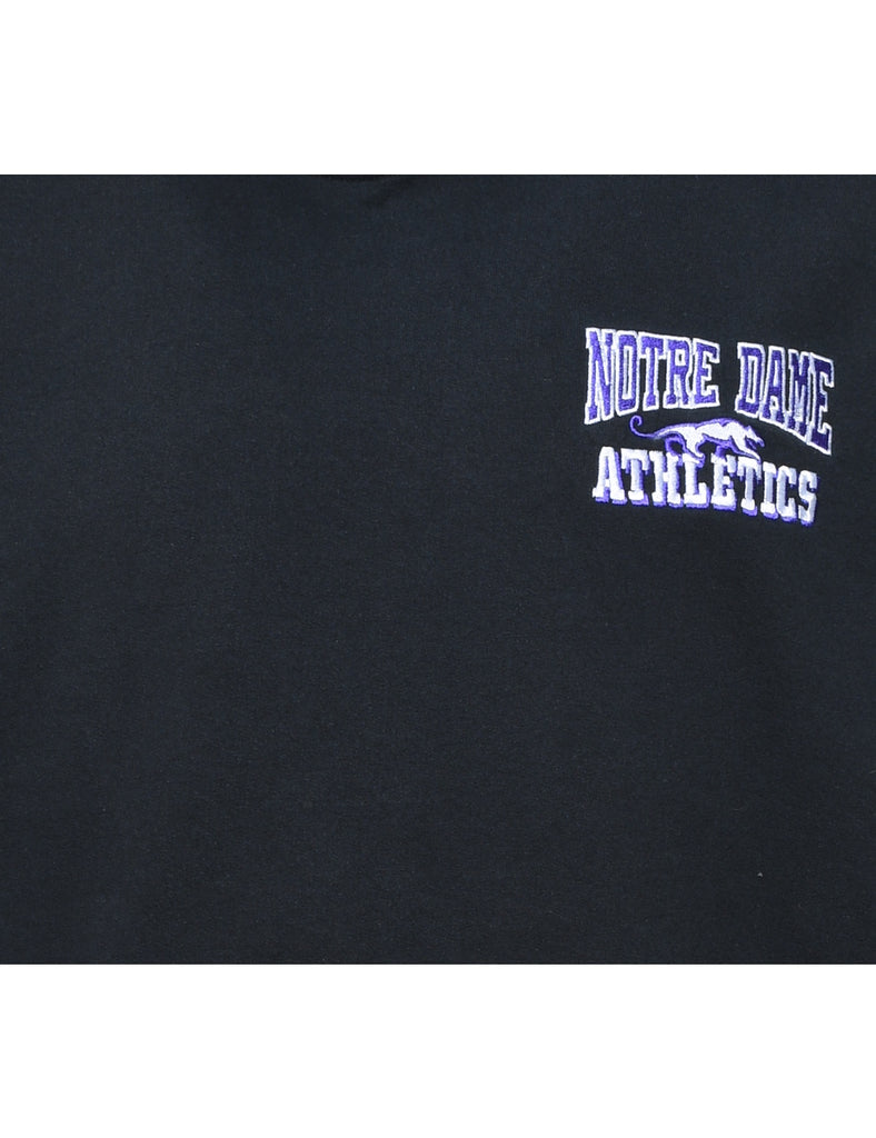 Notre Dame Black & Purple Printed Hoodie - M