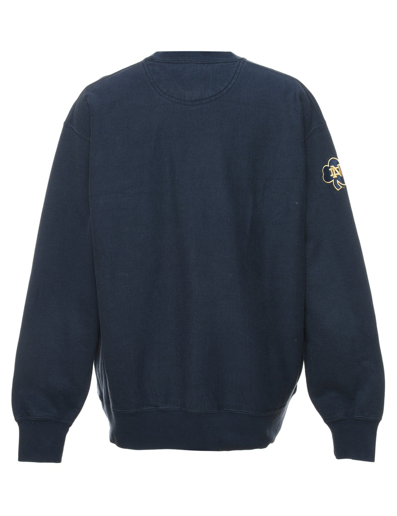 Notre Dame Navy & Gold Design Sweatshirt - L