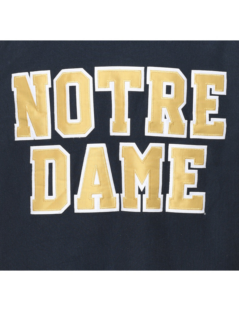 Notre Dame Navy & Gold Design Sweatshirt - L