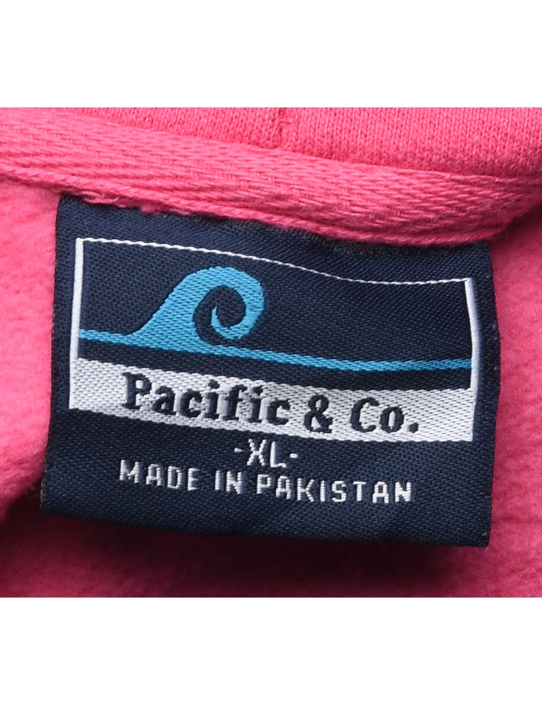 Oak Island Pink Printed Hoodie - XL