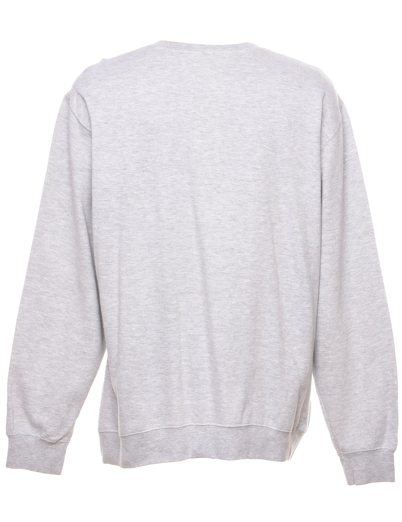 Obey Printed Grey & Red Sweatshirt - XL