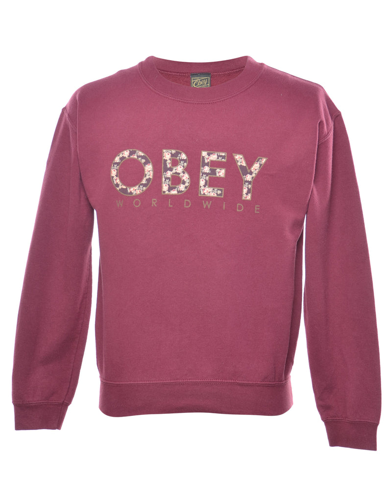 Obey Printed Sweatshirt - S