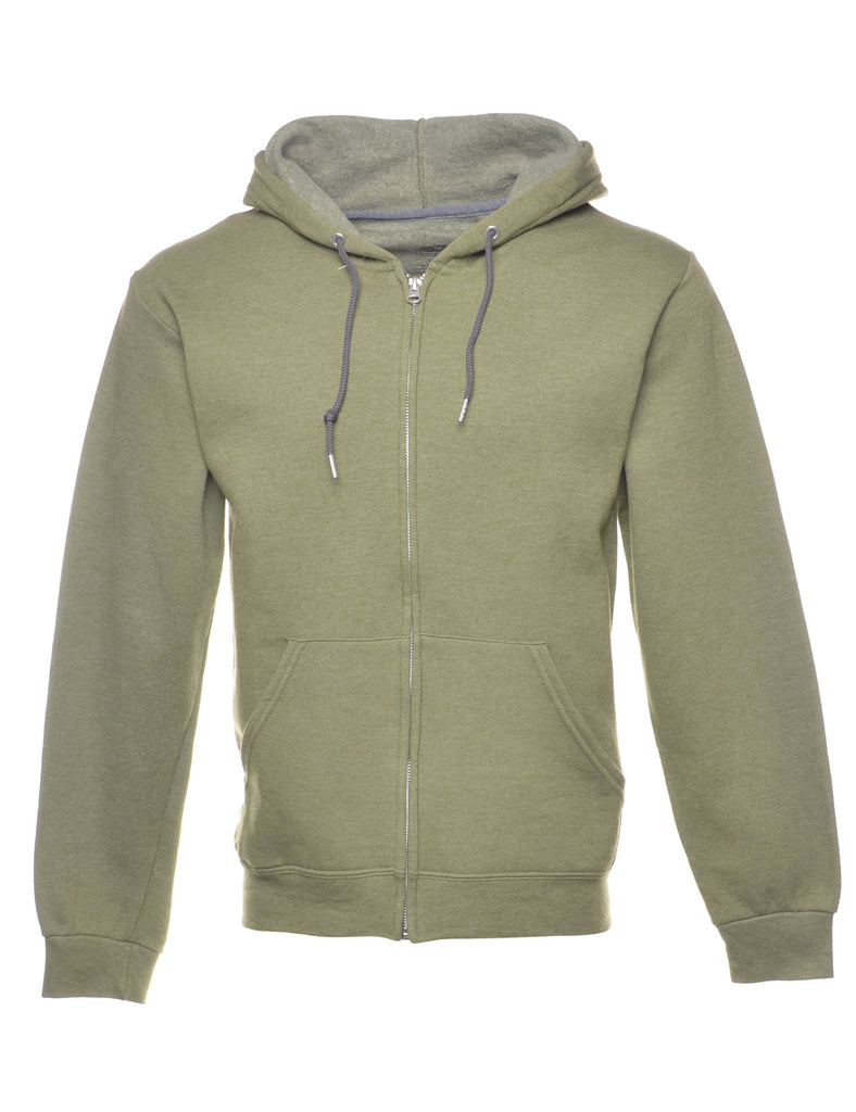 Olive Green Hooded Sweatshirt - S