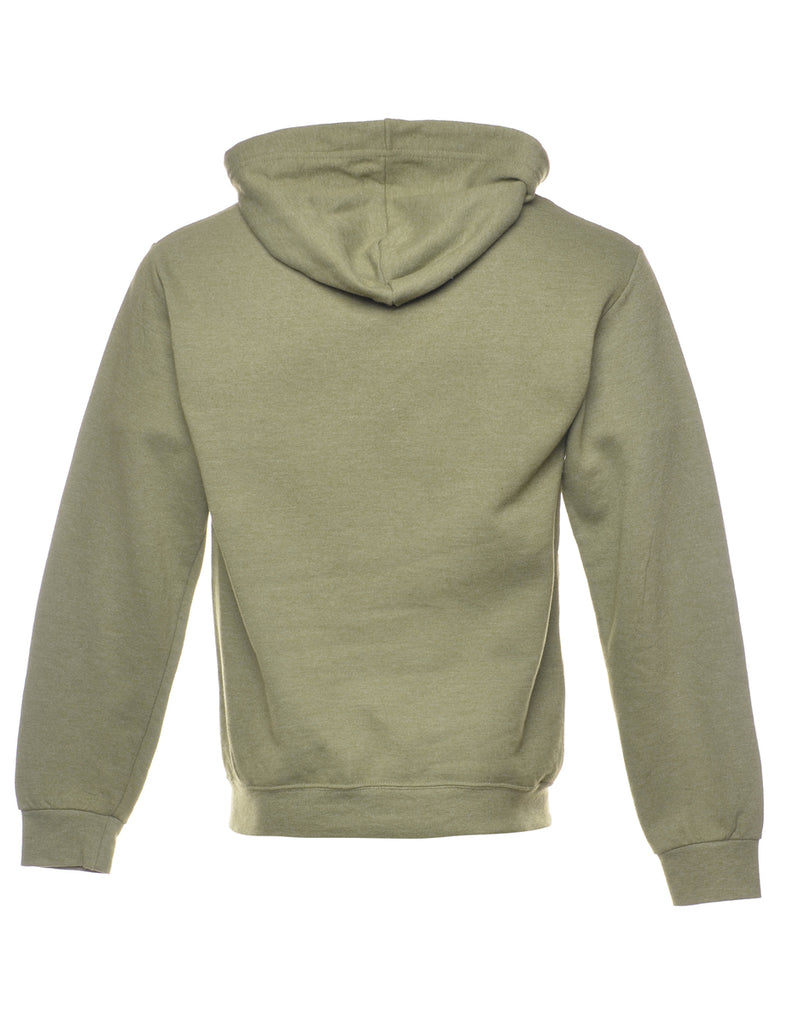 Olive Green Hooded Sweatshirt - S