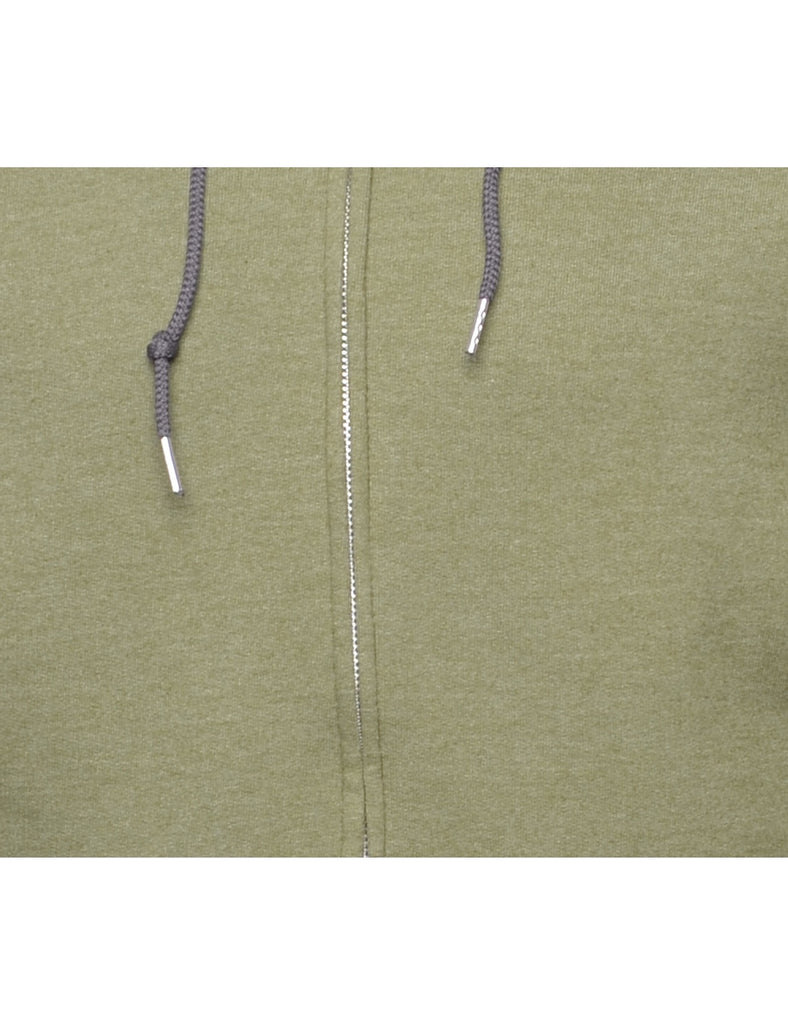 Olive Green Hooded Sweatshirt - S