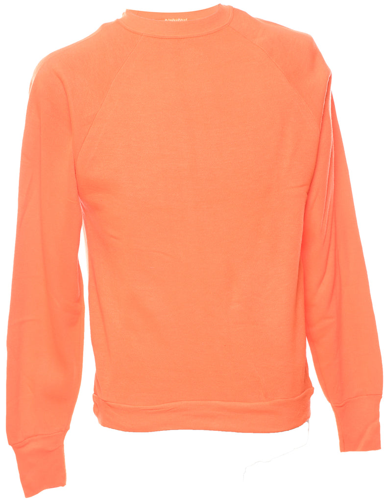 Orange Plain Sweatshirt - M