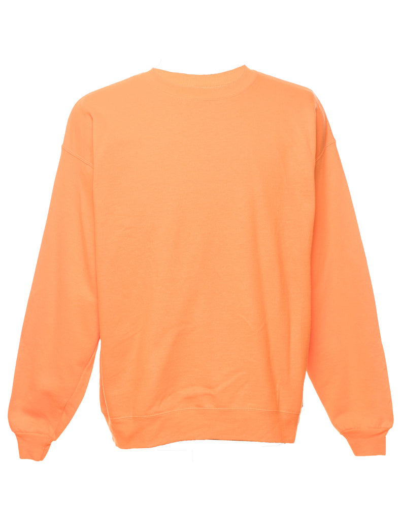 Orange Plain Sweatshirt - L