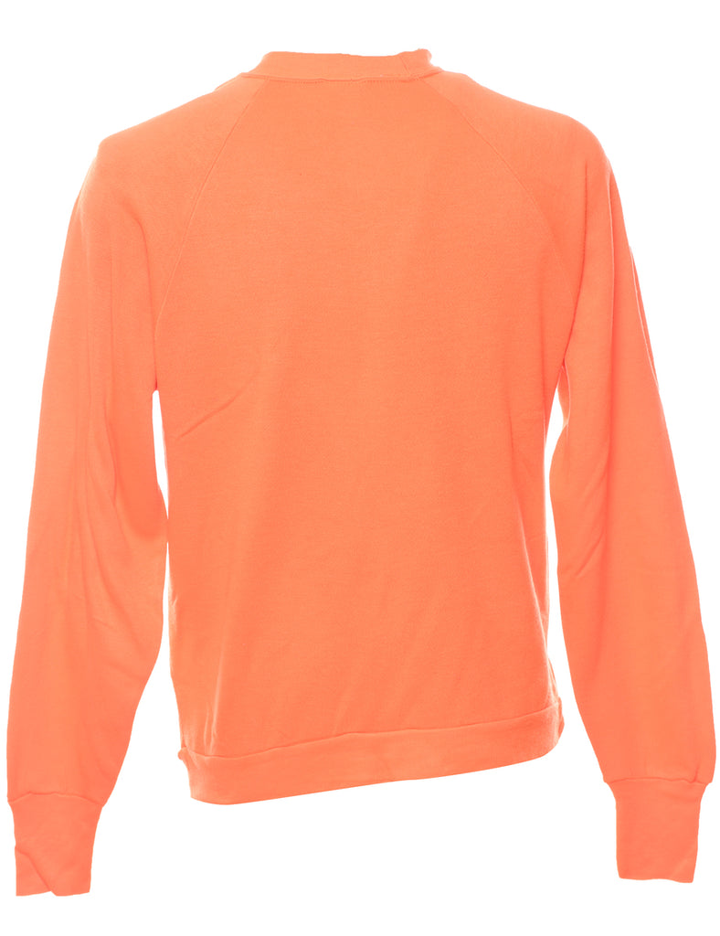 Orange Plain Sweatshirt - M