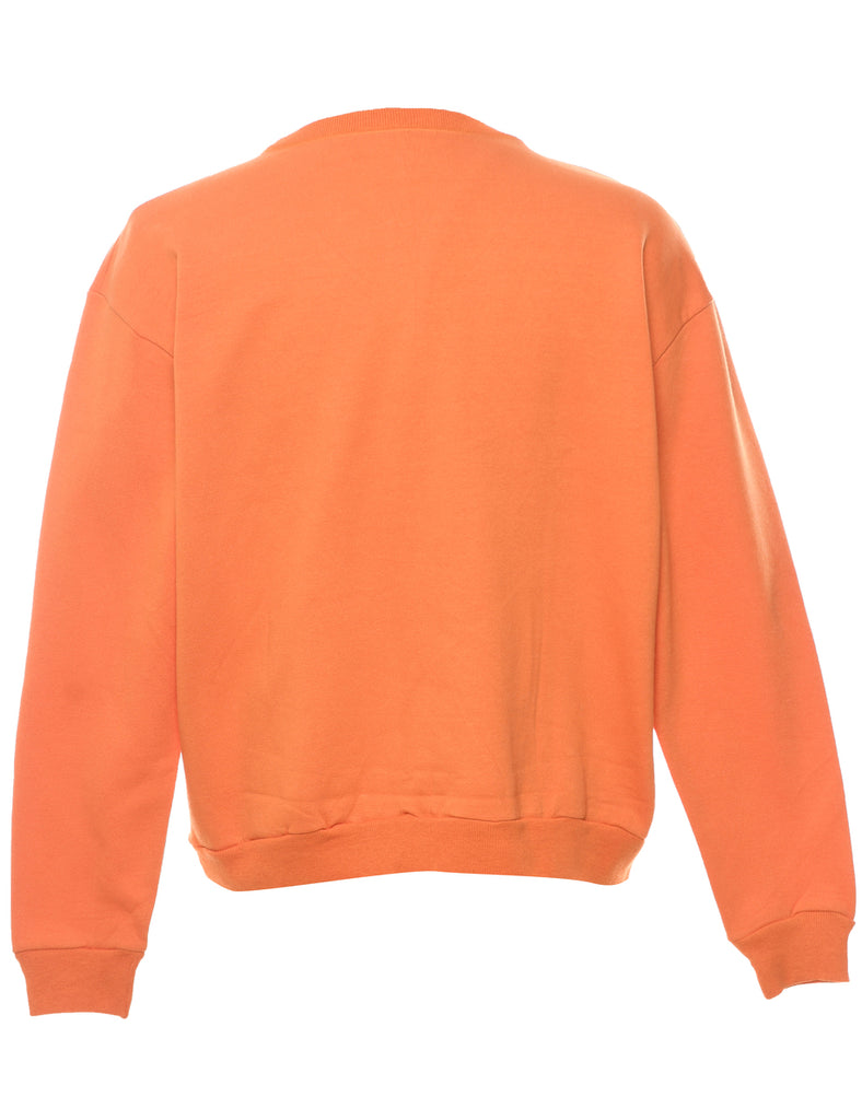 Orange Plain Sweatshirt - L