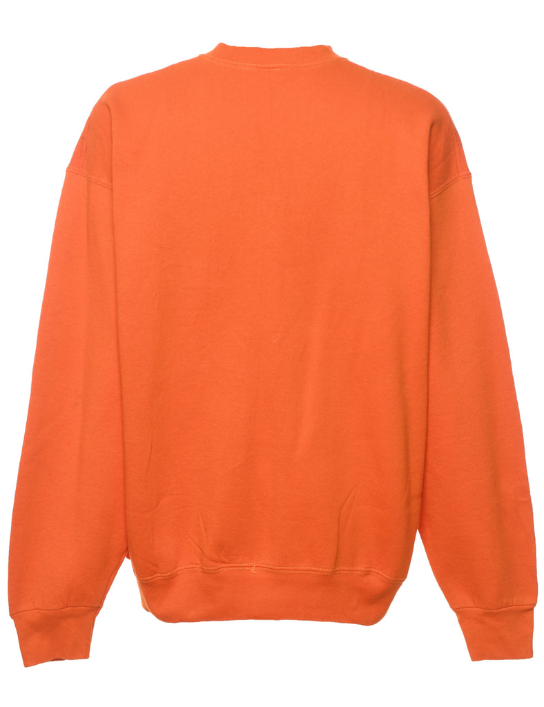 Orange Plain Sweatshirt - XXL