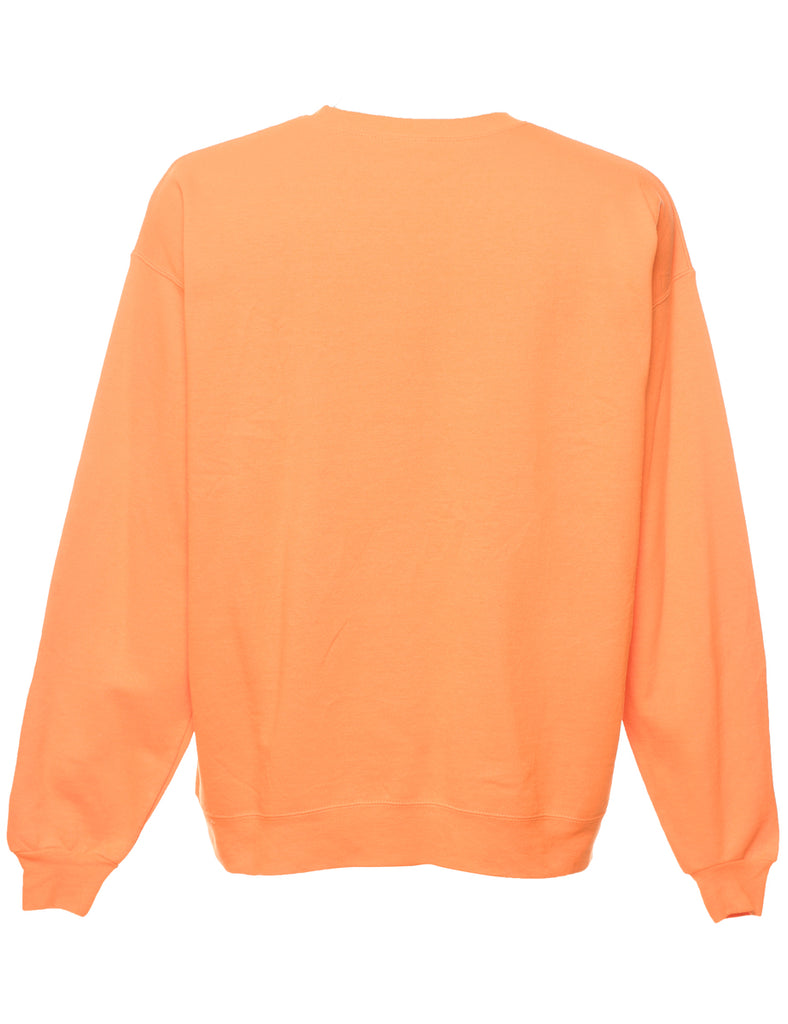 Orange Plain Sweatshirt - L