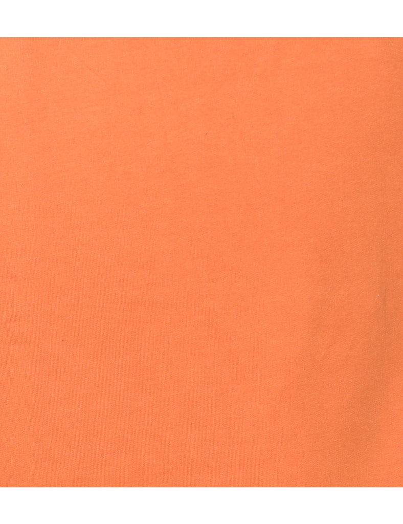 Orange Plain Sweatshirt - L