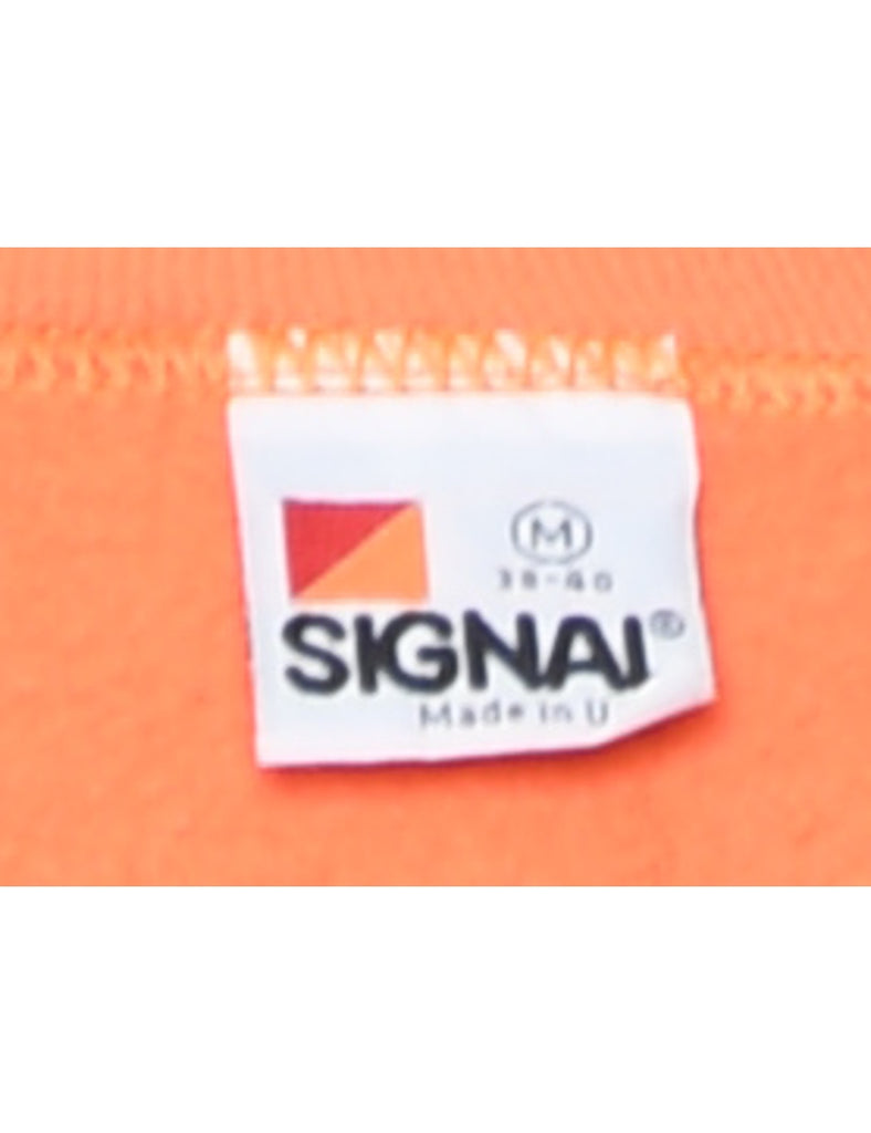 Orange Plain Sweatshirt - M