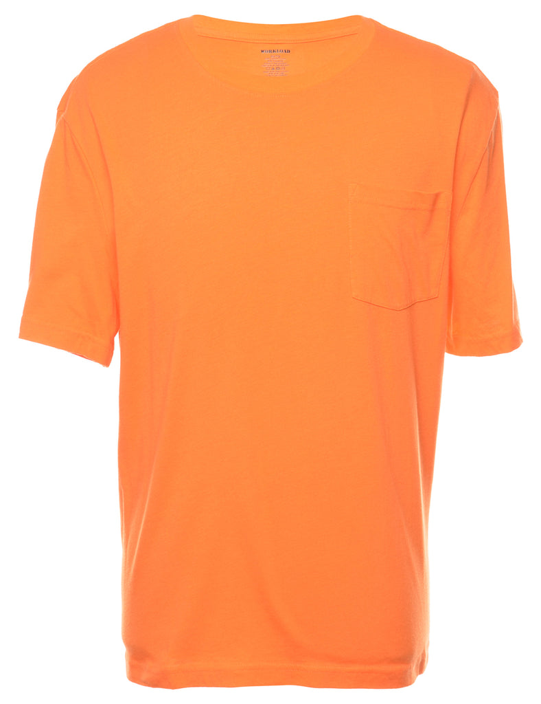 Orange Plain T-shirt - XL