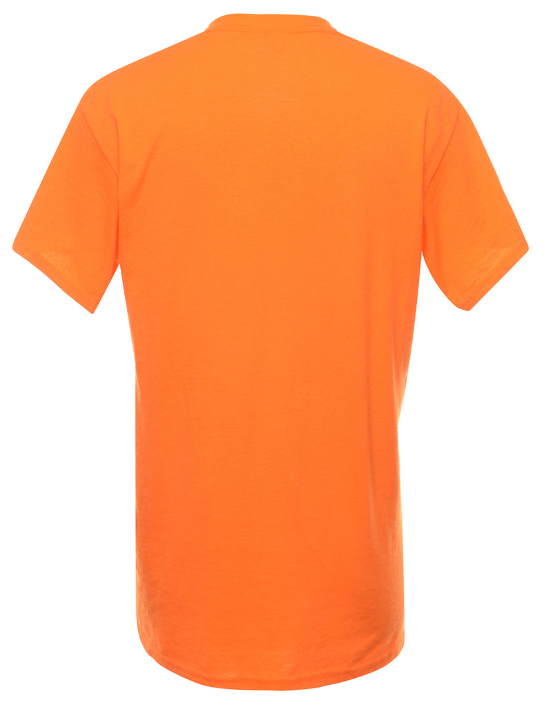 Orange Plain T-shirt - M
