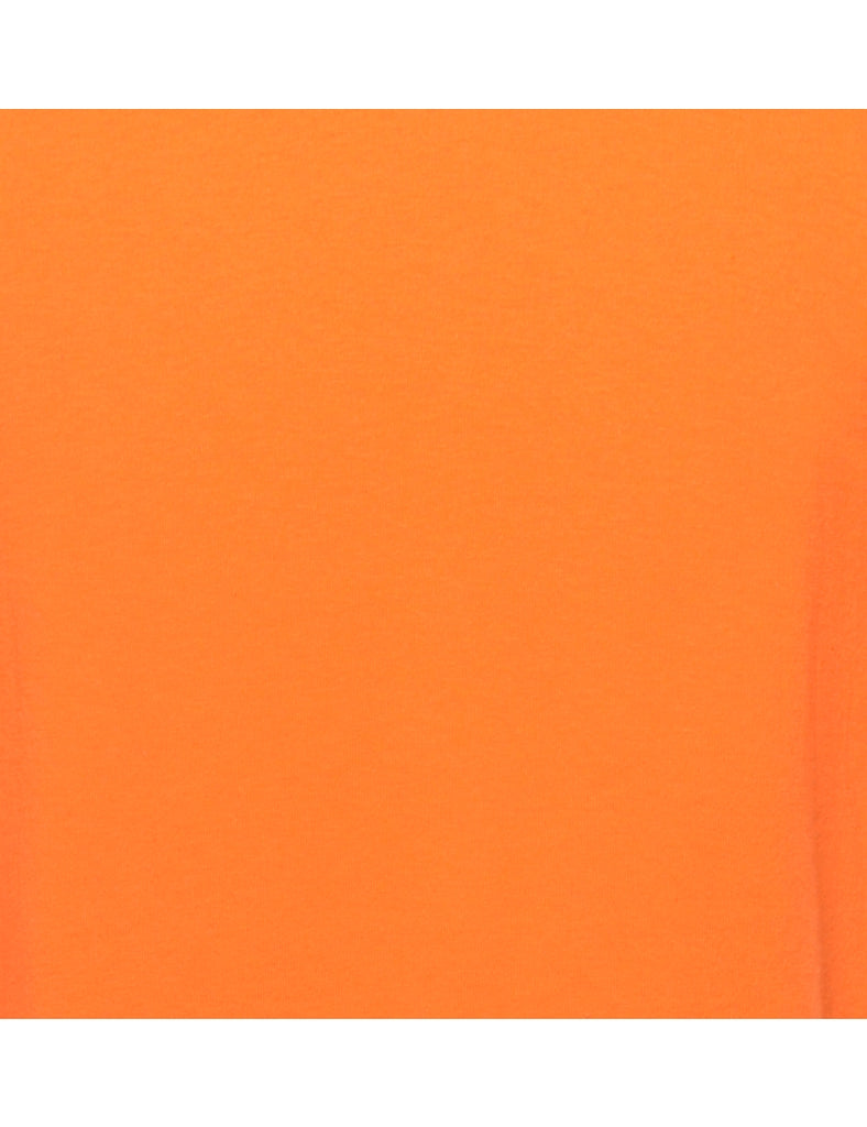Orange Plain T-shirt - M