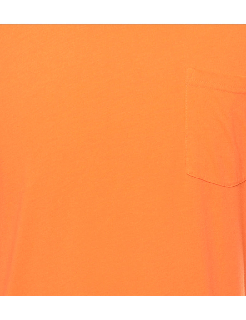 Orange Plain T-shirt - XL