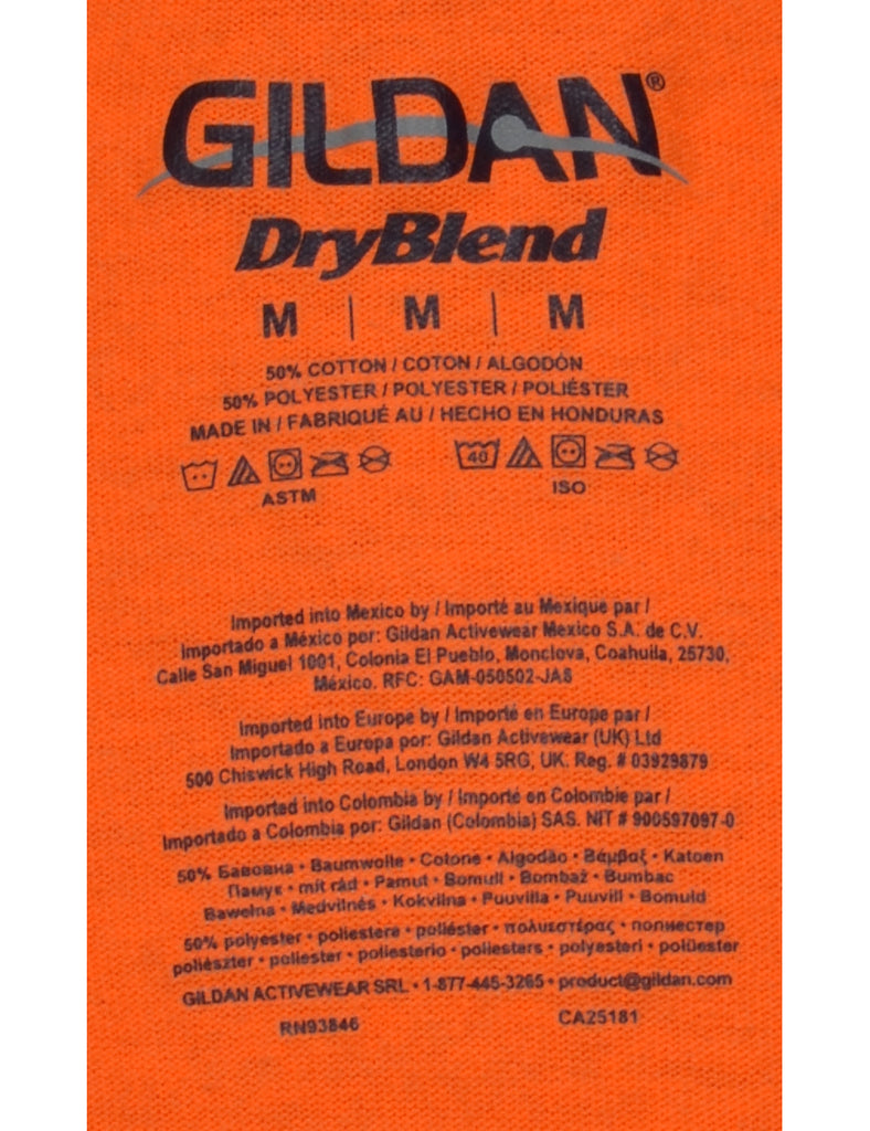 Orange Plain T-shirt - M