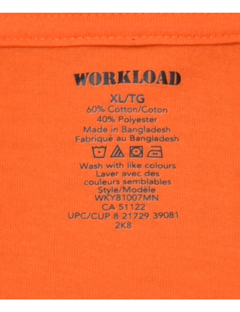 Orange Plain T-shirt - XL
