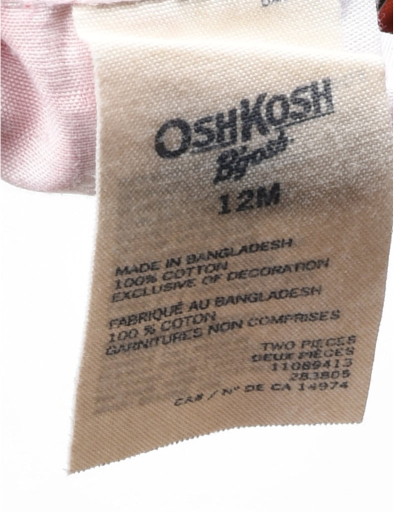 Osh Kosh B'Gosh Coral Dungarees - 12 MONTHS