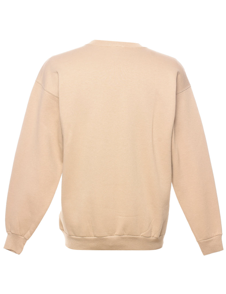 Outdoor Sportsman Embroidered Beige Sweatshirt - M