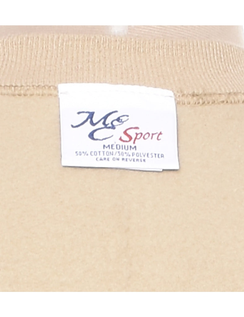 Outdoor Sportsman Embroidered Beige Sweatshirt - M