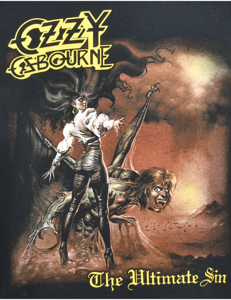 Ozzy OsBourne The Ultimate Sin Printed T-shirt - L