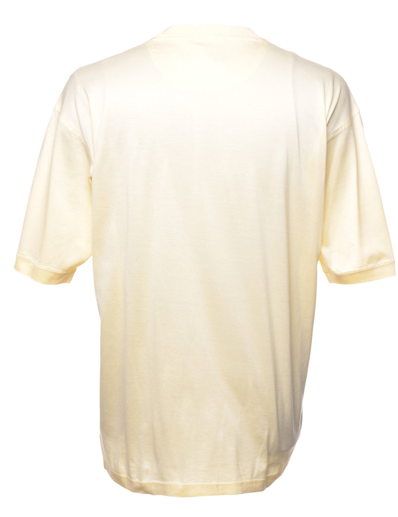 Pale Yellow Plain T-shirt - L