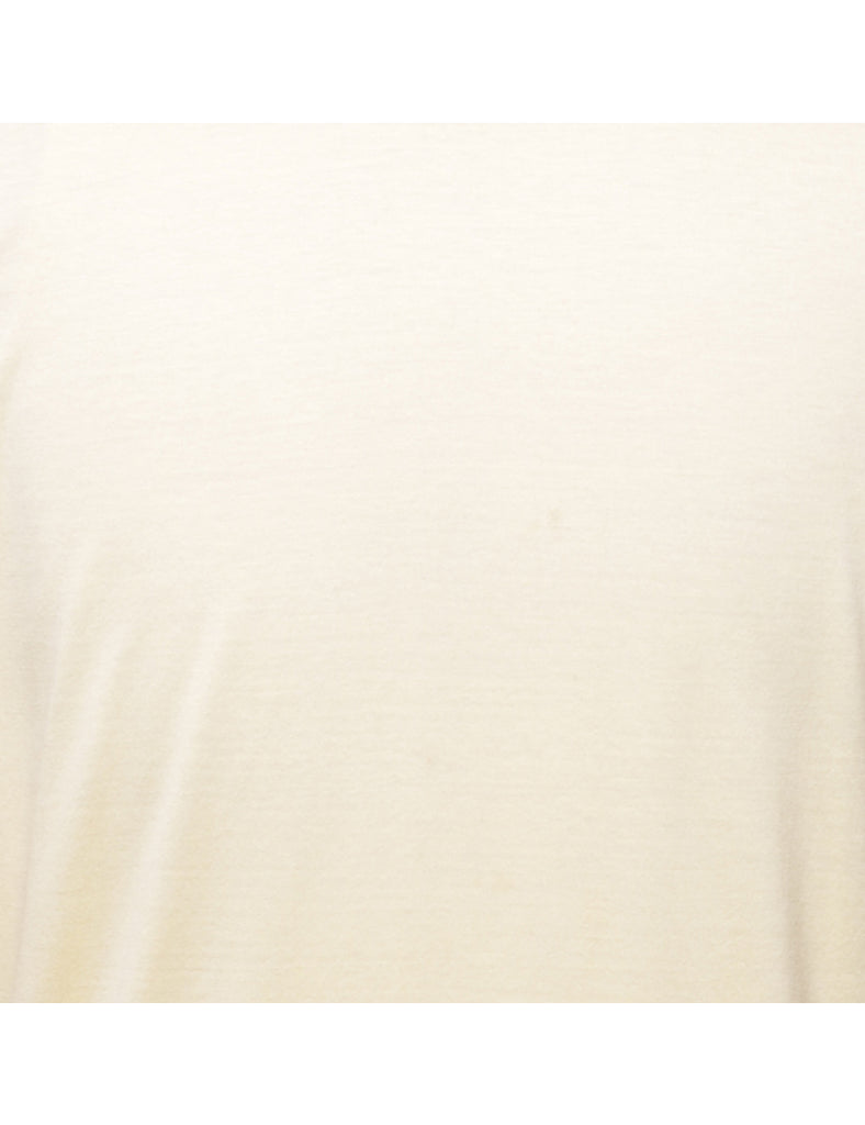 Pale Yellow Plain T-shirt - L