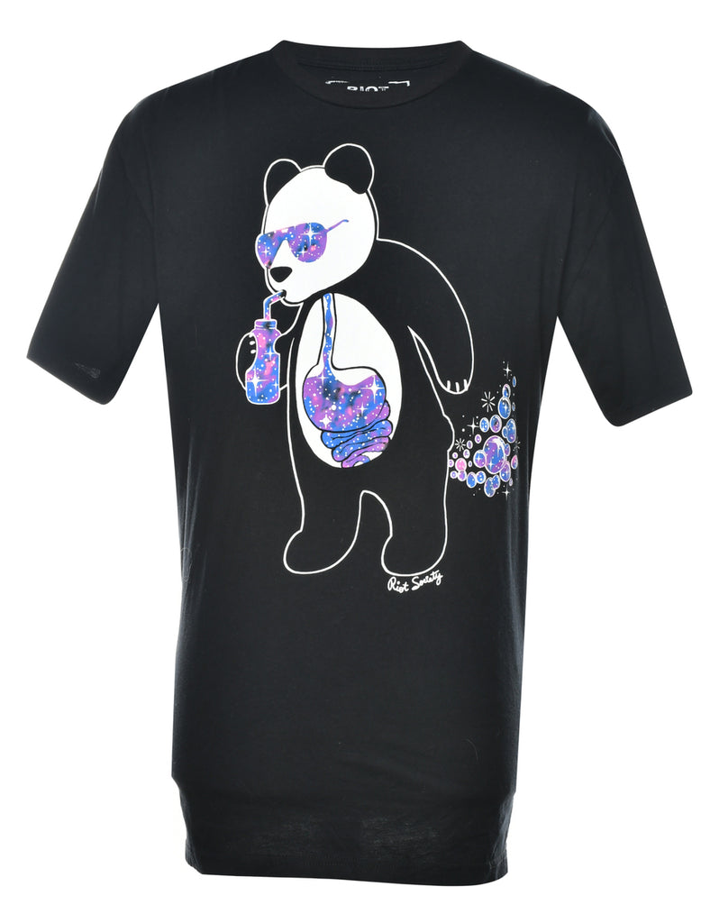 Panda Cartoon T-shirt - XL