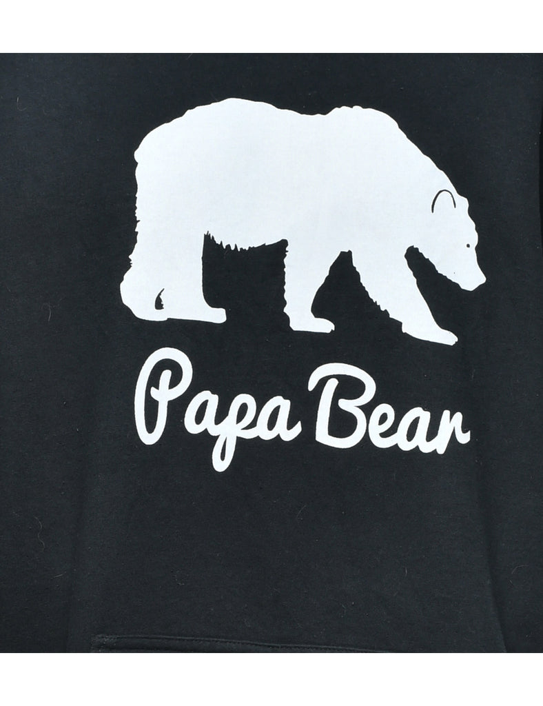 Papa Bear Printed Hoodie - XXL