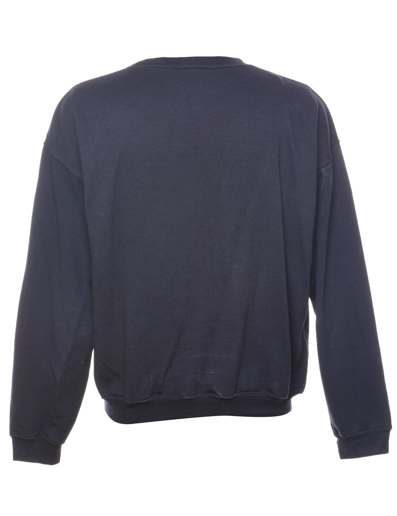 Paris Embroidered Navy Sweatshirt - XL