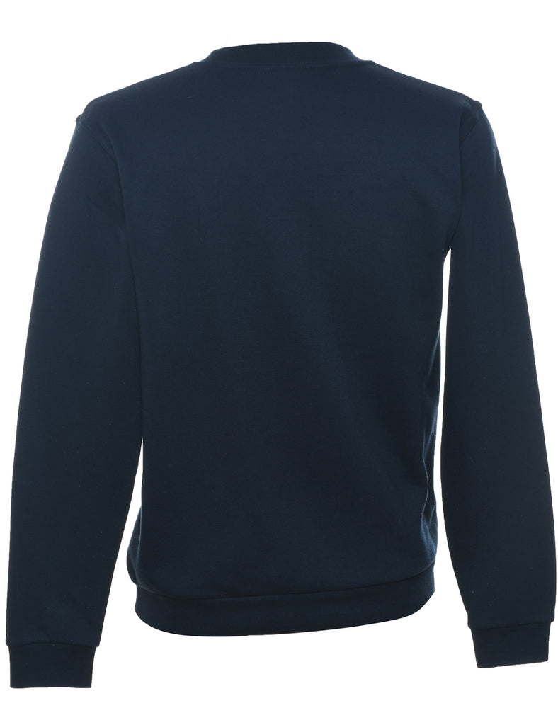 Paris Embroidered Navy Sweatshirt - M