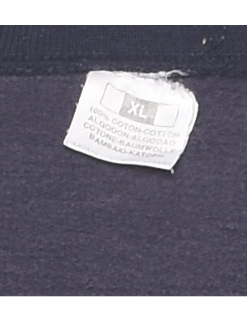 Paris Embroidered Navy Sweatshirt - XL