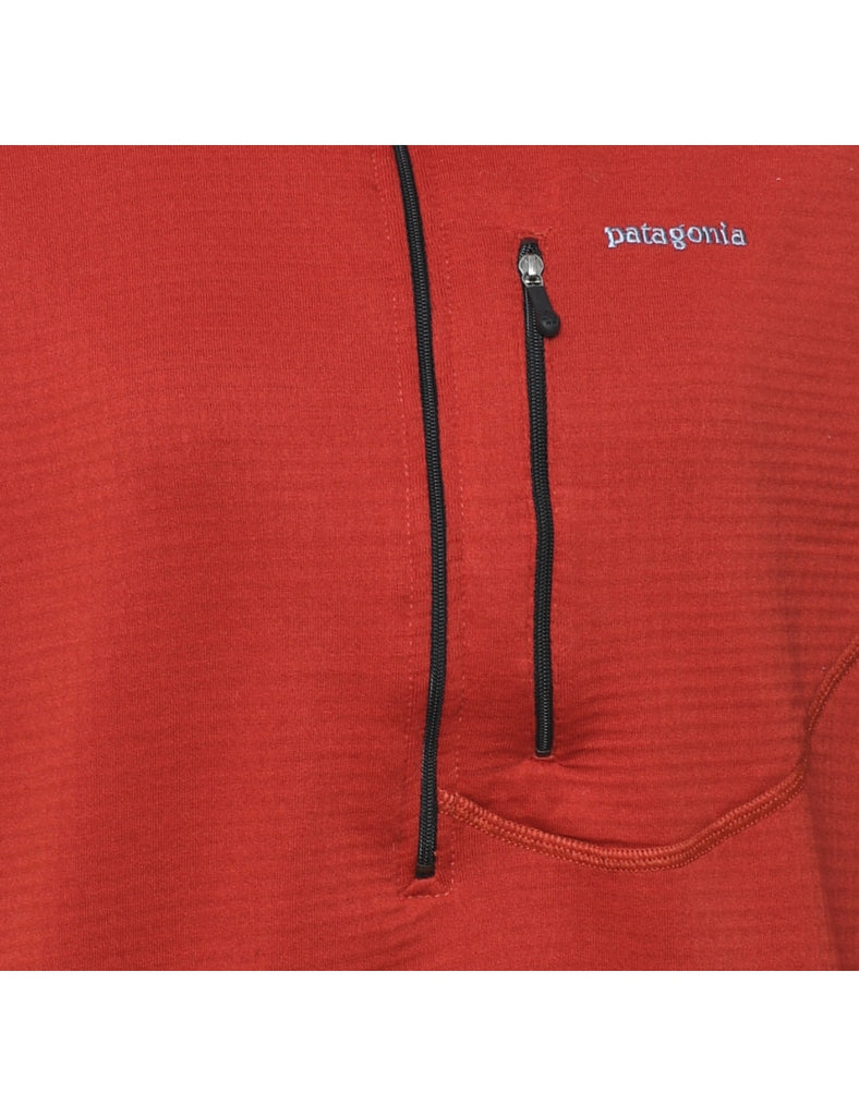 Patagonia Plain Red Quarter-Zip Sweatshirt - S