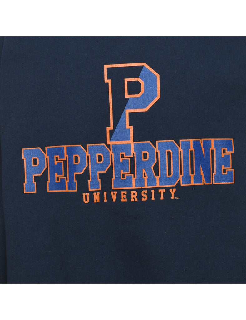 Pepperdine University Navy & Orange Design Sweatshirt - M